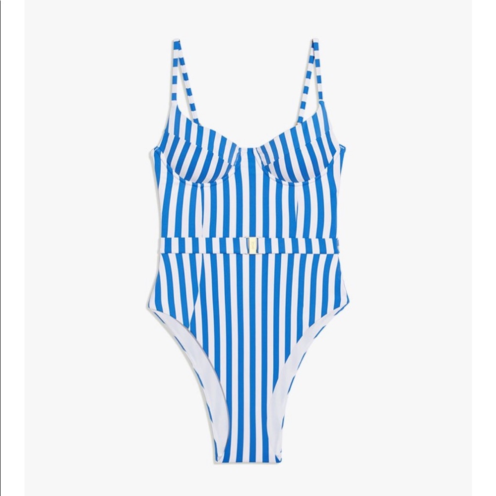 Onia one piece size large blue stripes- worn once